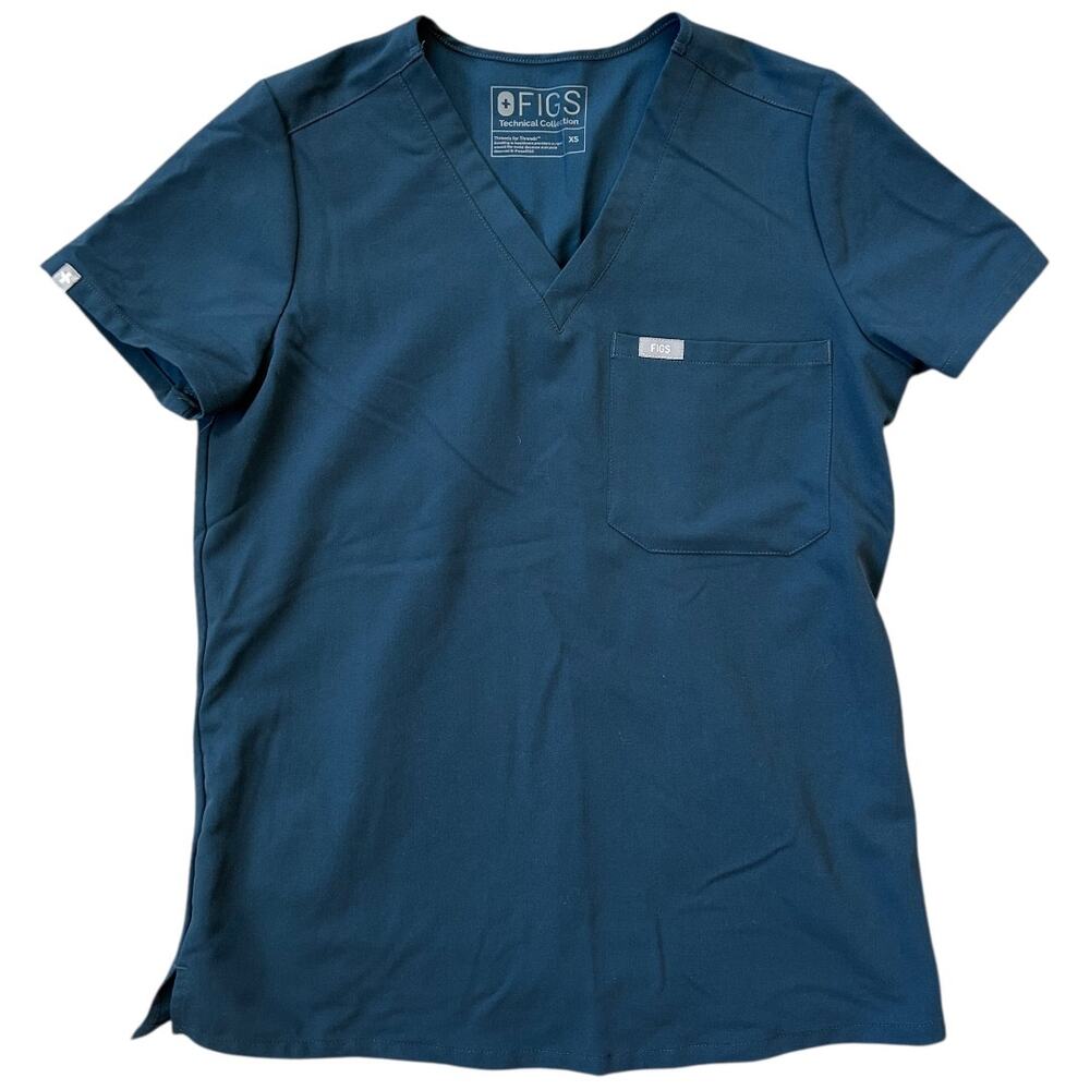 NWOT Catarina One-Pocket Scrub Top Dark Harbor PO #1430 Size XS